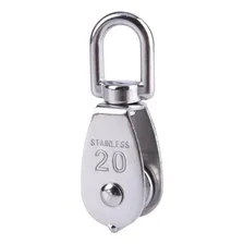 Moitão Roldana Em Aço Inox N20 Roldana Com Capacidade De Suporte Até 75kg Lanchas Barcos Rede Pesca Espinhel Roldanas Polia Moitão Modelo Multiuso Seavix Foto mini  3