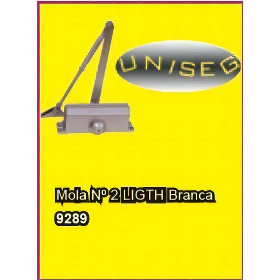 Mola Para Porta Branca Hidráulica N2 Slim Até 45kg Uniseg Foto 1