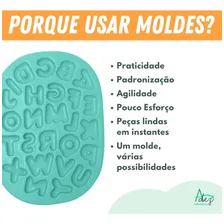 Molde Biscuit De Silicone Alfabeto Letras Para Aplique Vela Cor Molde De Silicone Para Biscuit Alfabeto Letras Fofo Foto mini 4