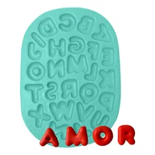 Molde Biscuit De Silicone Alfabeto Letras Para Aplique Vela Cor Molde De Silicone Para Biscuit Alfabeto Letras Fofo Foto  mini 1