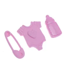 Molde De Silicone 498 - Alfinete + Mamadeira + Body - BebĂȘ Foto mini 3