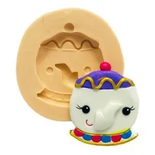 Molde De Silicone A Bela E A Fera - Bule Foto  mini 1