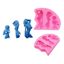 Molde De Silicone Mulher Er贸tico Para Confeitaria E Biscuit Foto mini 1