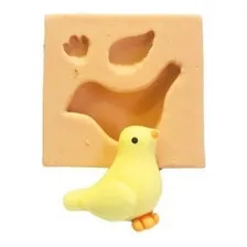 Molde De Silicone Passarinho Amarelo Para Decorar Foto  mini 1
