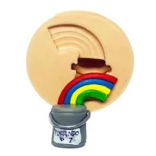 Molde De Silicone Pintando O 7 Balde De Tinta Foto  mini 1