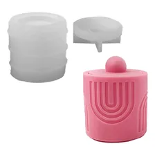 Molde De Silicone Pote Com Tampa Modelo 16 Foto  mini 1