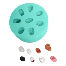 Molde De Silicone Sapatinhos Para Apliques Biscuit Cor Molde de Silicone para Biscuit Sapato Aplique Biscuit Boneca Foto  mini 1
