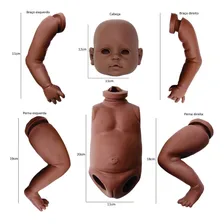 Molde Diva Cegonha Reborn Dolls Negra Corpinho Articulado Silicone Foto mini 2