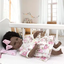Molde Diva Cegonha Reborn Dolls Negra Corpinho Articulado Silicone Foto mini 4