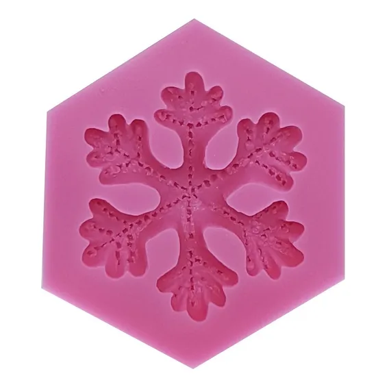 Molde Em Silicone Natal Floco De Neve - Gmezn451 Foto 1