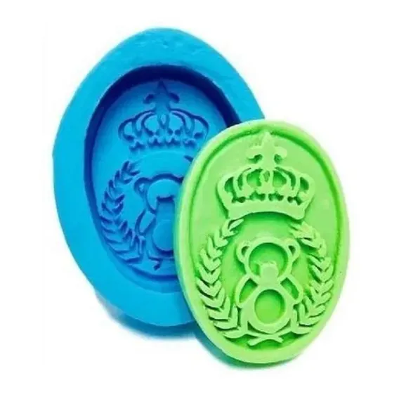 Molde Forma Silicone Sabonete Biscuit Urso Ursinho Coroa Foto 1