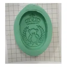 Molde Forma Silicone Sabonete Biscuit Urso Ursinho Coroa Foto mini  2