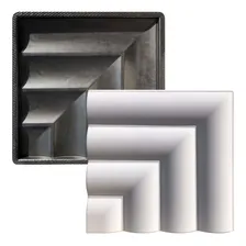 Molde Gesso Cimento Abs 3d Cabeceira 40x40 - Imediato Cor Preto Foto mini 1