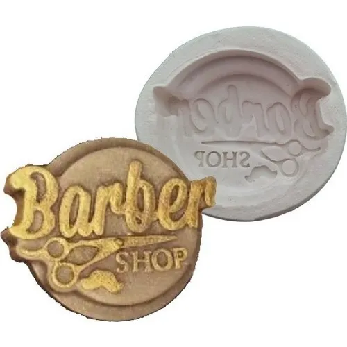 Molde Para Artesanatos Reutilizável Decore Artesanatos Sp Barber Shop De 1 Cavidades - Branco Foto 1