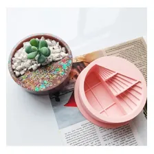 Molde Silicone 1 Vaso Suculenta Gesso Cimento Resina Cor Vermelho Foto mini 1