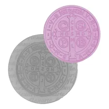 Molde Silicone 827 - Medalha São Bento - Batizado - Flexarte Foto  mini 1