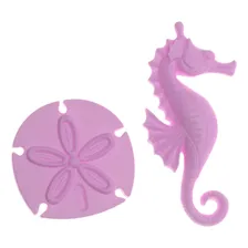 Molde Silicone 841 - Cavalo Marinho - Fundo Mar - Flexarte Foto mini 2