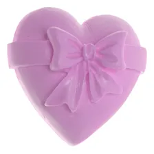 Molde Silicone 858 - Coração C/ Laço Naia - Flor - Flexarte Foto mini 3
