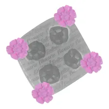 Molde Silicone 873 Quart De Florzinhas - Flor - Flexarte Foto mini 1
