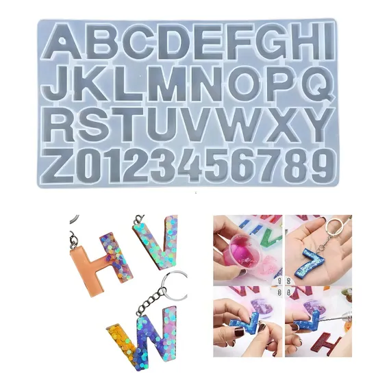 Molde Silicone Alfabeto Para Letras De Resina Foto 1