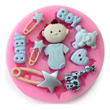Molde Silicone Bebe Menino Cha Revelaçao Nenem Baby Fondant Foto mini 1