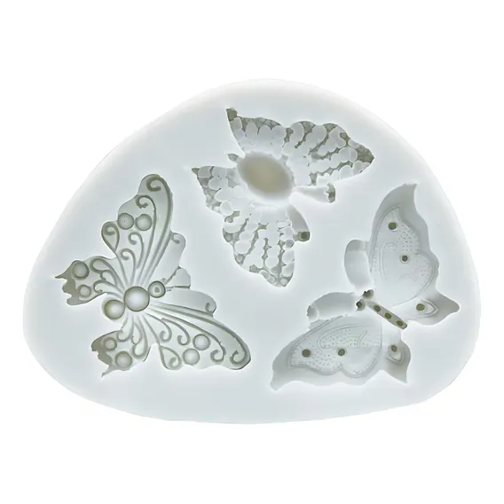 Molde Silicone Borboletas 3 Tamanhos Bolos Doces Confeitaria Foto 1