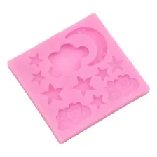 Molde Silicone Ceu Lua Nuvem Estrela Chocolate Fondant Pasta Foto mini 4