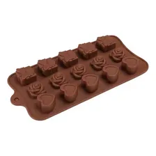 Molde Silicone Chocolate Bombom Coraçao Flor Rosa Presente Foto  mini 1