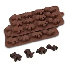 Molde Silicone Chocolate Bombom Dinossauro Fondant Biscuit Foto mini 1
