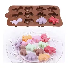 Molde Silicone Chocolate Bombom Dinossauro Fondant Biscuit Foto mini 2