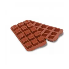 Molde Silicone Chocolate Com 1 Ft002 Silver Plastic Foto  mini 1