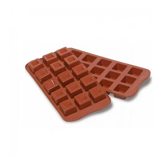 Molde Silicone Chocolate Com 1 Ft002 Silver Plastic Foto 1