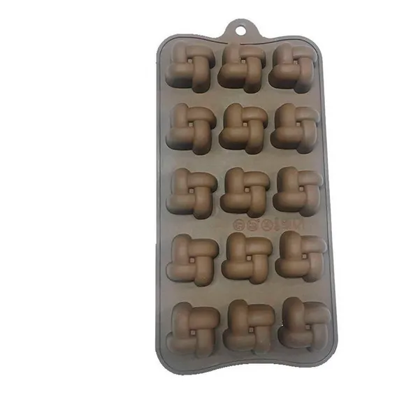 Molde Silicone Chocolate Com 1 Ft008 Silver Plastic Foto 1