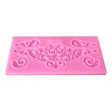 Molde Silicone Enfeite Decoração Bolo Renda Vintage Fondant Foto mini  3