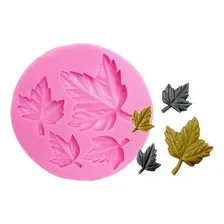Molde Silicone Folha Folhas Outono Arvore Fondant Biscuit Foto mini 1