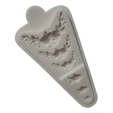 Molde Silicone Guirlandas Arabesco Flores Babado 6 Tamanhos Foto mini 1