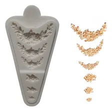 Molde Silicone Guirlandas Arabesco Flores Babado 6 Tamanhos Foto mini 2