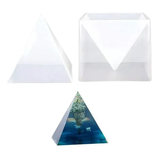 Molde Silicone Orgonite 15x15cm - Branco/transparente Foto 1