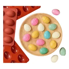 Molde Silicone Ovos De Chocolate 12 Cav Pascoa Doces Festas Cor Violeta Foto mini 4