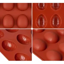 Molde Silicone Ovos De Chocolate 12 Cav Pascoa Doces Festas Cor Violeta Foto mini  3