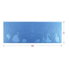 Molde Silicone Renda Bolo Pasta Americana 30x11 Cm Foto mini  2