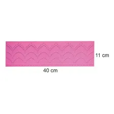 Molde Silicone Renda Bolo Pasta Americana 40x11 Cm Foto mini  2