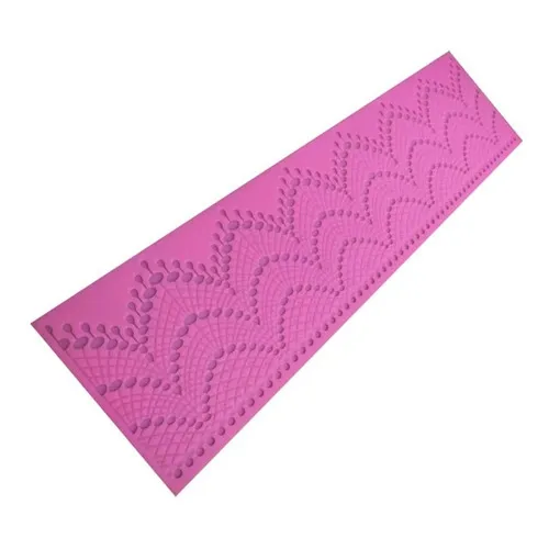 Molde Silicone Renda Bolo Pasta Americana 40x11 Cm Foto 1