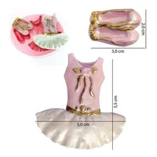 Molde Silicone Roupa Bailarina Confeitaria Biscuit Resina Foto mini 2