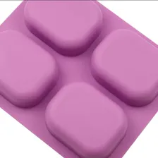 Molde Silicone Sabonete 4 Cav Menino Mini Campones Biscuit Cor Violeta Foto mini 2