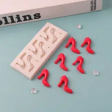 Molde Silicone Sapato Sapatos Salto Mulher Fondant Biscuit Foto mini  2