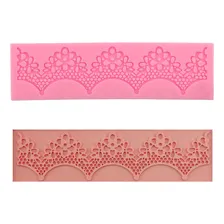 Molde Silicone Textura Bolo Renda Açucar Fondant Decoraçao Foto  mini 1