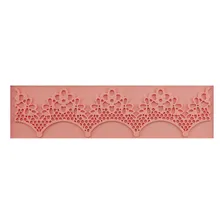 Molde Silicone Textura Bolo Renda Açucar Fondant Decoraçao Foto mini  2
