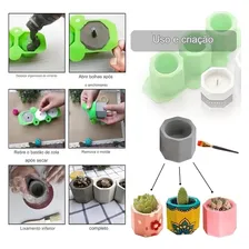 Moldes de silicone, potes, moldes de gesso, molde de vela, moldes de silicone, moldes artesanais, moldes de velas, moldes para vasos, moldes para vasos, pasteleriacl Foto mini 3