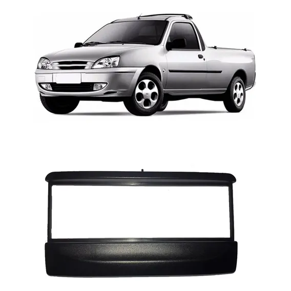 Moldura 1 Din Painel Ford Fiesta Courier 1997 À 2013 Foto 1